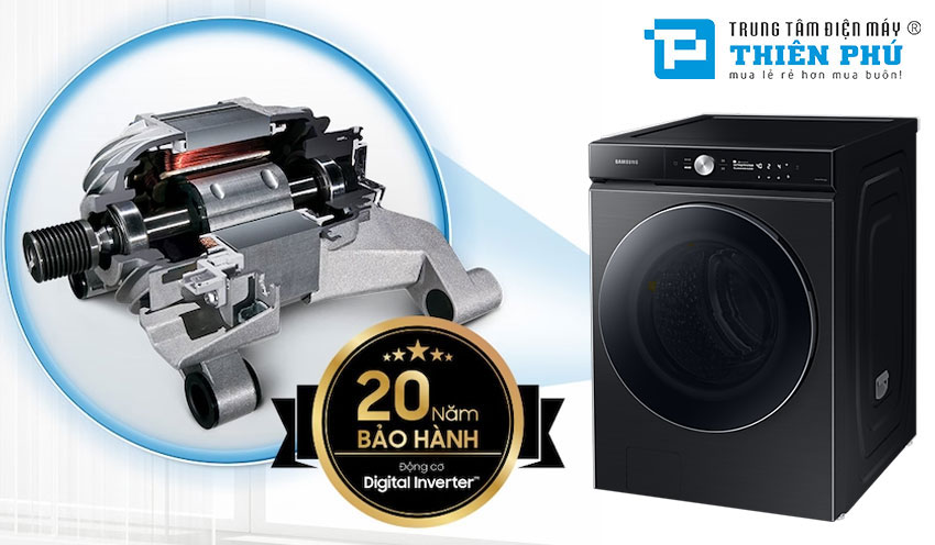 Máy giặt samsung 24Kg lồng ngang WF24B9600KV/S cao cấp khối lượng giặt khổng lồ giá thành hợp lý 