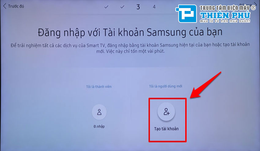Hướng dẫn tạo tài khoản Samsung Account để đăng nhập trên tivi Samsung mới