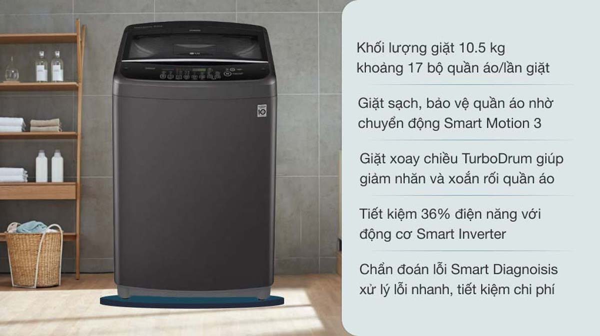 5 chiếc máy giặt LG giá rẻ  được yêu thích nhất trên thị trường hiện nay