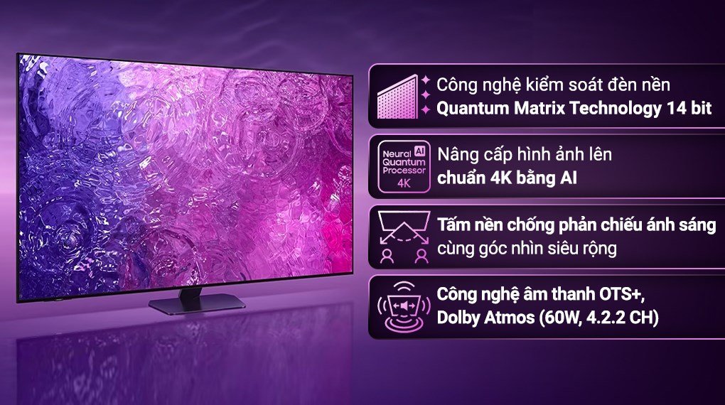 Smart Tivi Samsung Neo QLED 65 inch 4K QA65QN90FAKXXV – Vẻ đẹp siêu mỏng gói gọn công nghệ thông minh