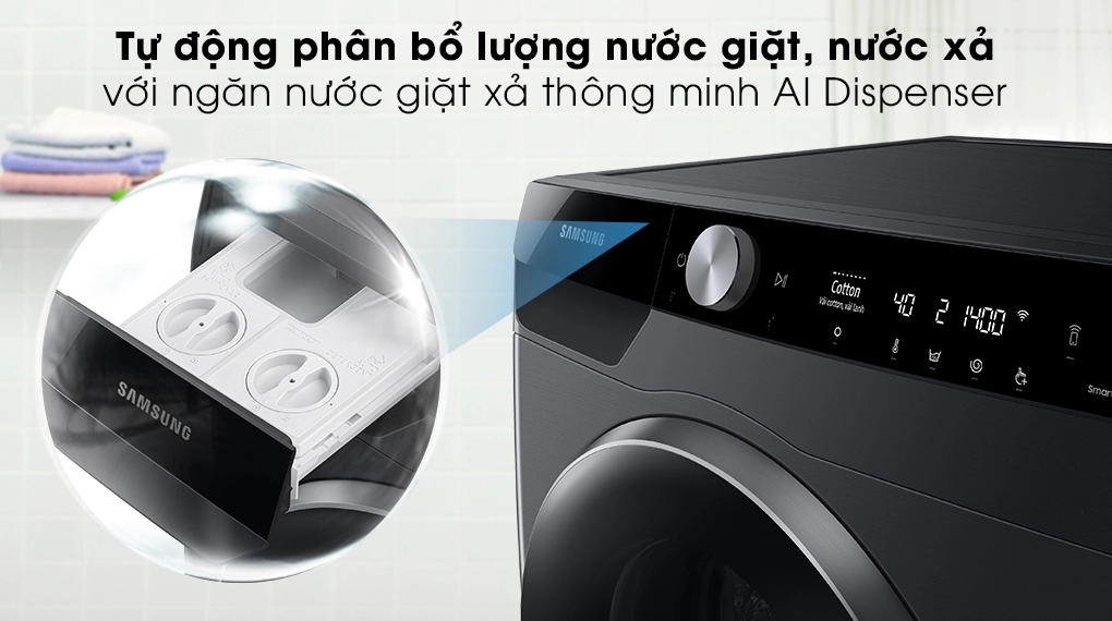 3 chiếc máy giặt samsung inverter " làm mưa, làm gió" trên thị trường: WA12CG5745BV/SV, WW10TP44DSB/SV và WW11CB944DGB/SV