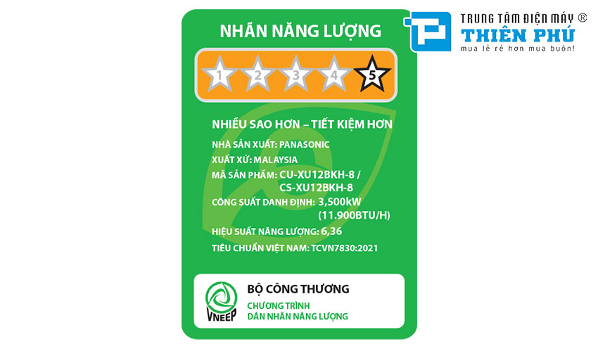 Điều hòa Panasonic inverter CS-XU12BKH-8, mẫu điều hòa tiết kiệm điện cực tốt và đáng mua