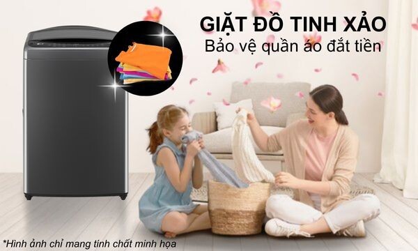Máy giặt LG cửa trên T2512VBTB- Giặt thơm, sạch, êm ái nhờ Smart Inverter và TurboDrum
