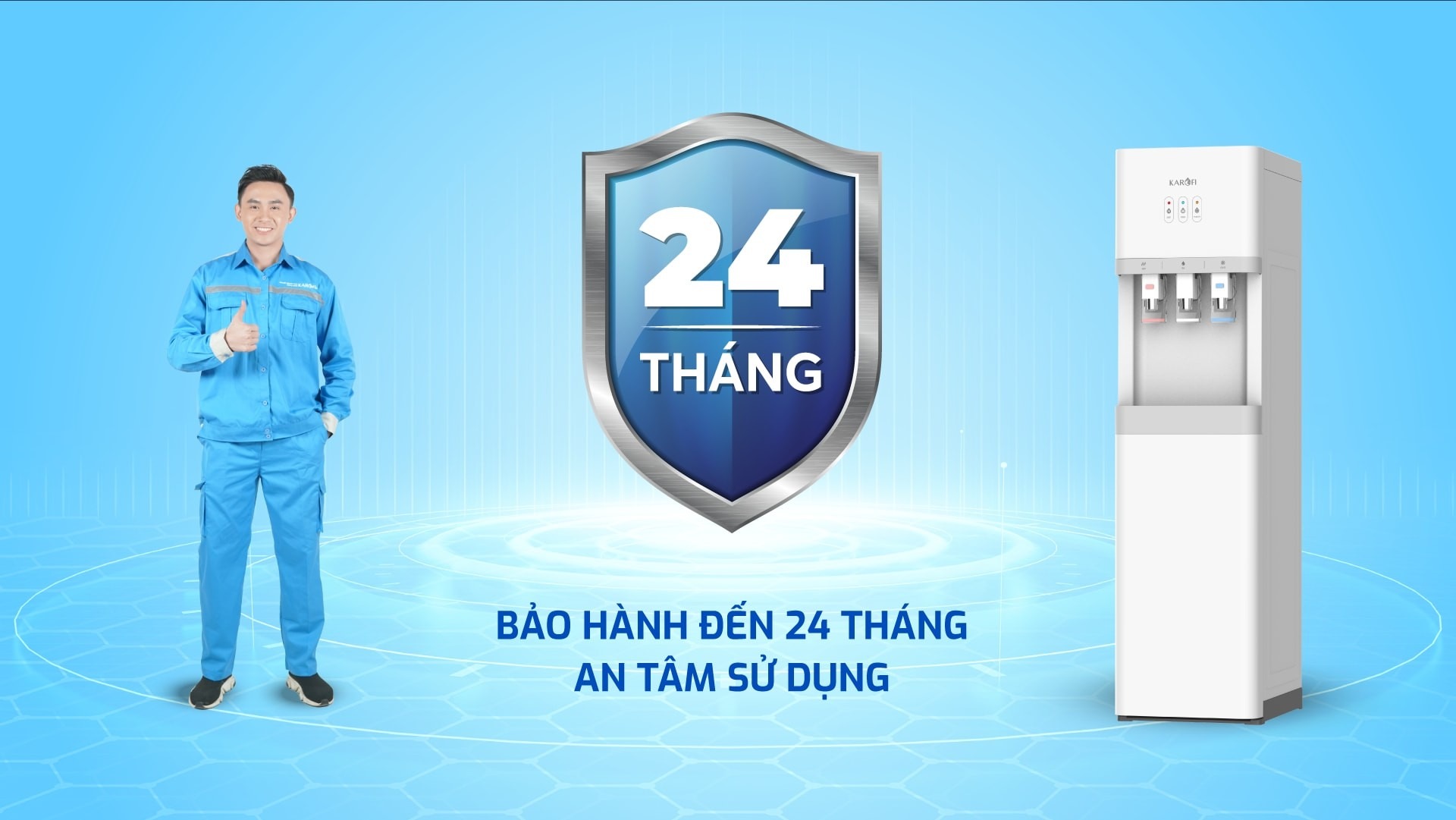Cây nước nóng lạnh Karofi 3 vòi HCV209 giải pháp toàn diện cho mọi nhu cầu nước sạch tại gia đình hiện đại
