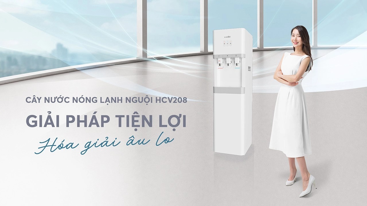 Cây nước nóng lạnh Karofi 3 vòi HCV208 giải pháp toàn diện cho nhu cầu nước sinh hoạt