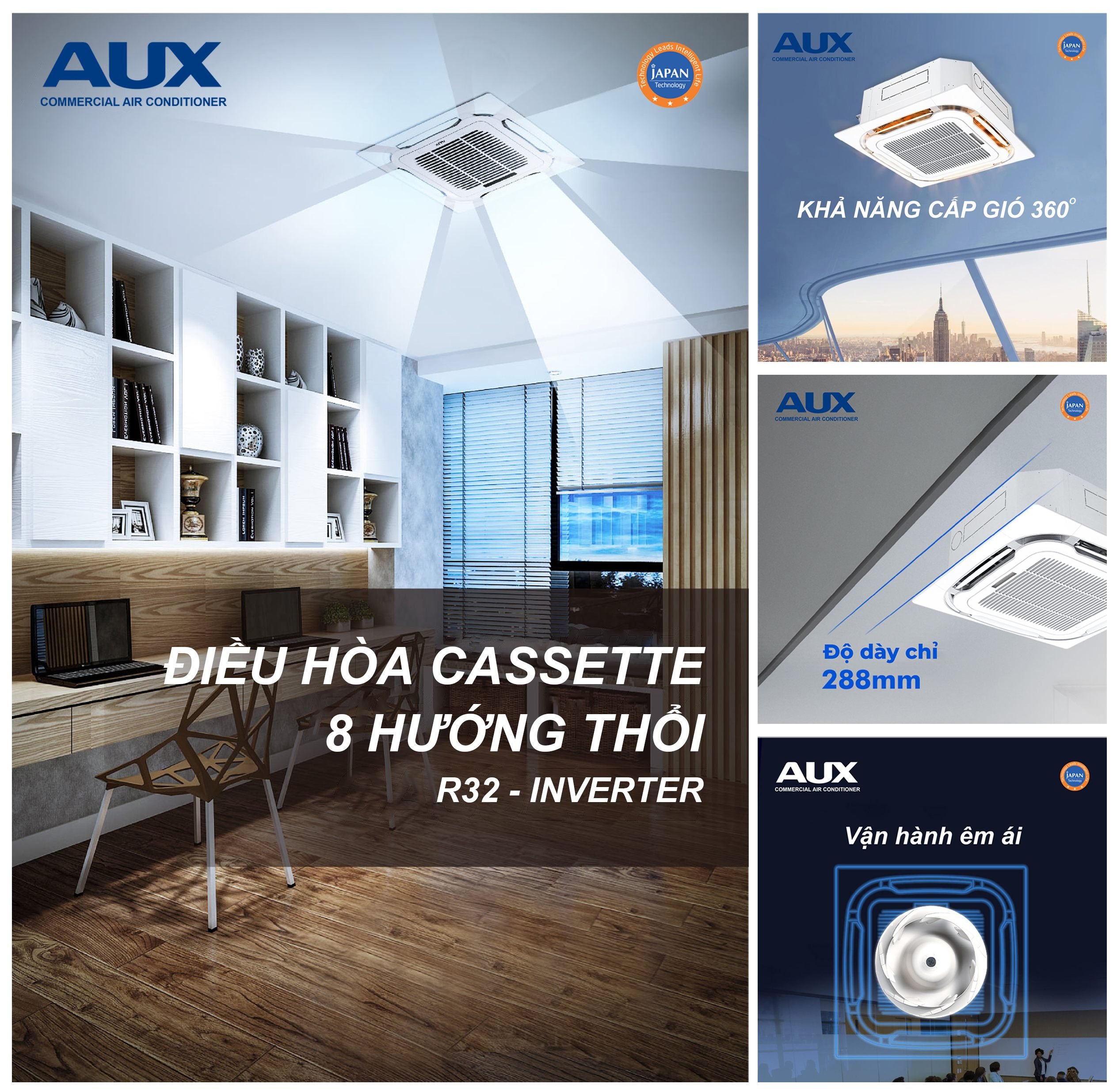 Điều hòa âm trần AUX 1 chiều ALCA-C60/5DR3QAB – Lựa chọn hoàn hảo cho nhà hàng, showroom, hội trường