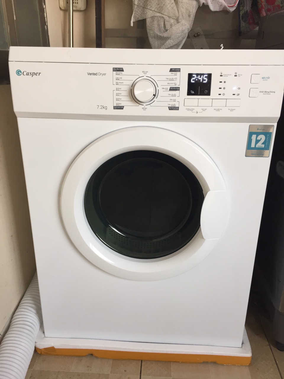 Ưu điểm nổi bật của máy sấy quần áo Casper thông hơi TD-72VWD