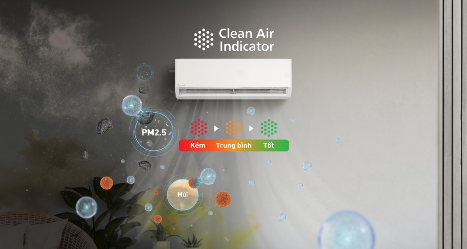 Tìm hiểu tính năng Clean Air Indicator trên điều hòa Panasonic XU mới 2025 là gì?