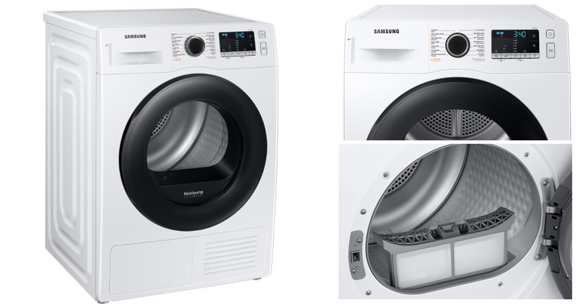 Đánh giá ưu nhược điểm trên máy sấy quấn áo samsung 9Kg DV90TA240AE/SV