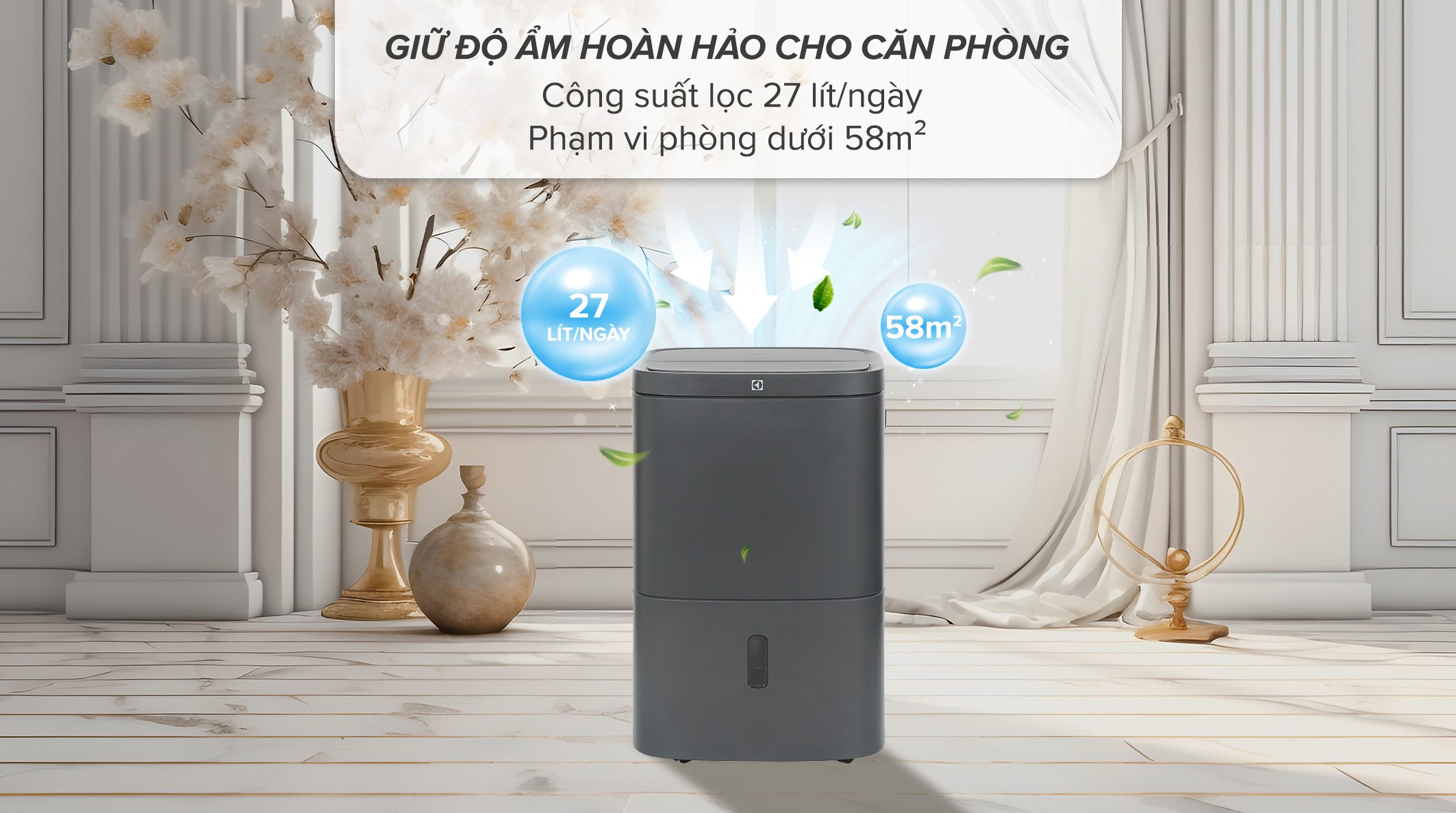 Đánh giá tính năng công nghệ trên máy hút ẩm Electrolux EDH14TRBD2, phù hợp với ai?