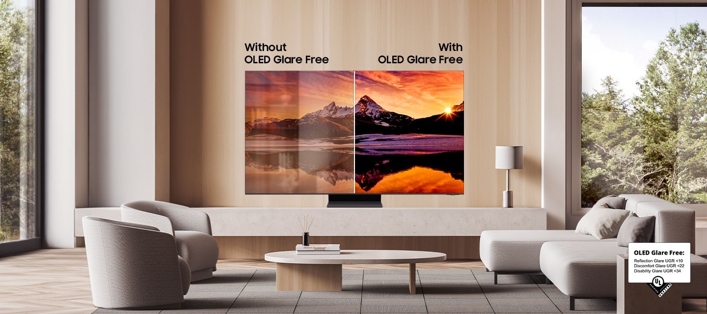 Thiết kế AirSlim tinh tế cho không gian sống hiện đại với smart tivi Samsung QLED 65 inch QA65Q8F5AKXXV