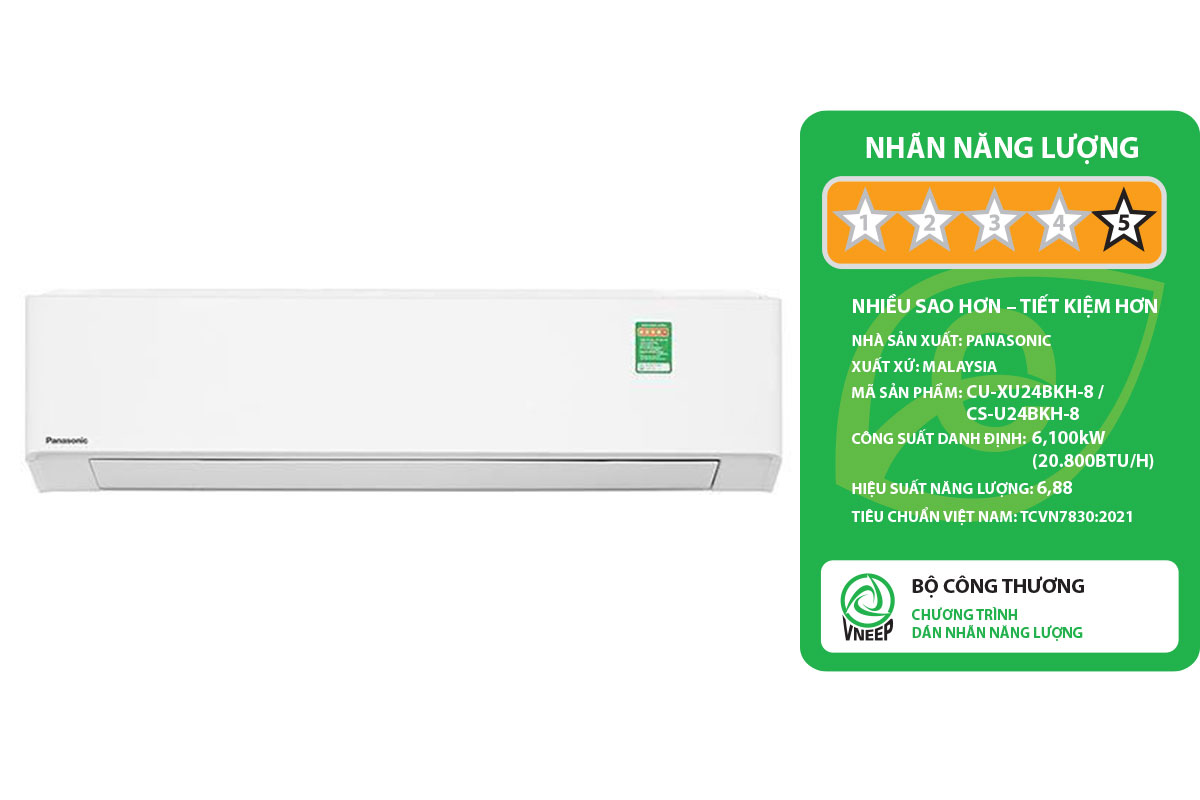 Có gì nổi bật ở điều hòa Panasonic CS-U24BKH-8? Công nghệ inverter có thật sự tiết kiệm điện?
