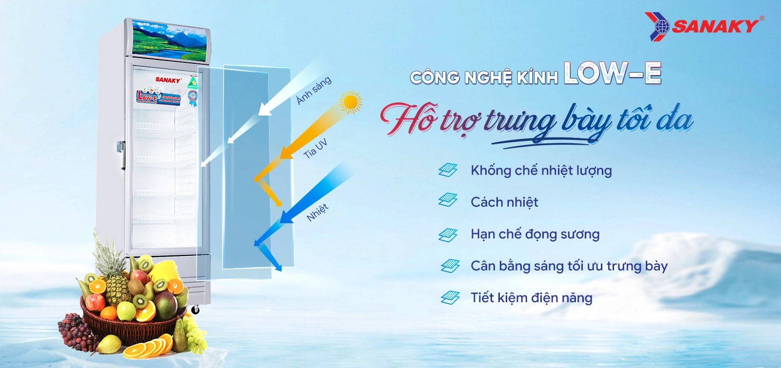 Những lợi ích bạn nhận được khi lựa chọn tủ mát Sanaky 1 cánh VH-218KL