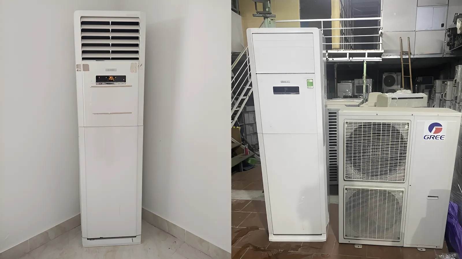 Điều hòa cây Gree 48000btu 1 chiều GVC48ATXL-M3NTD4A - Thiết kế tối giản, làm lạnh Turbo, cấp gió tươi