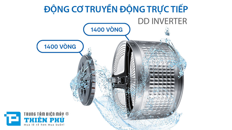 Máy giặt Aqua inverter AWM11-BSR1K(BU) giải pháp giặt giũ thông minh, tiết kiệm điện năng