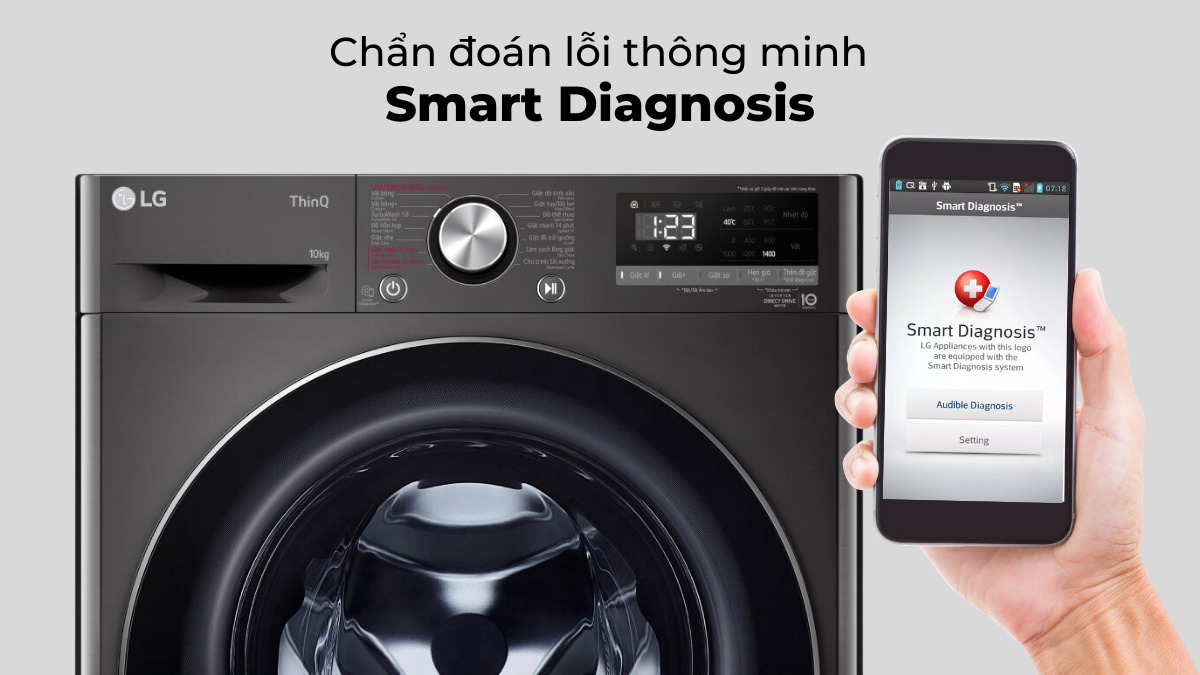 Tổng hợp những ưu điểm trên máy giặt LG cửa ngang 10Kg FV1410S4B
