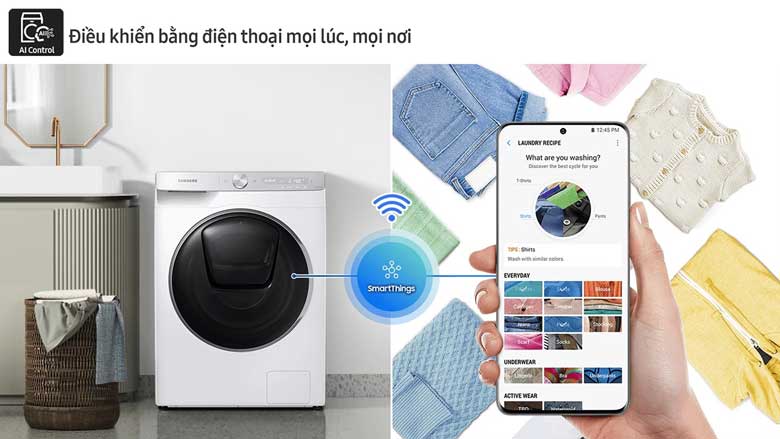 Ưu điểm vượt trội trên máy giặt samsung 12Kg WW12CGP44DSH/SV thuyết phục người dùng 