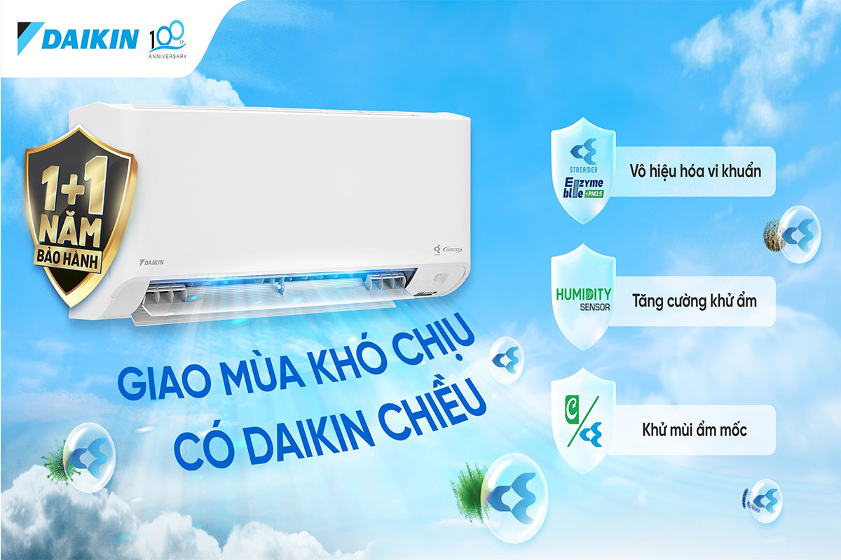 Cập nhật bảng giá điều hòa Daikin 9000 1 chiều FTKY25ZVMV mới nhất T6/2025