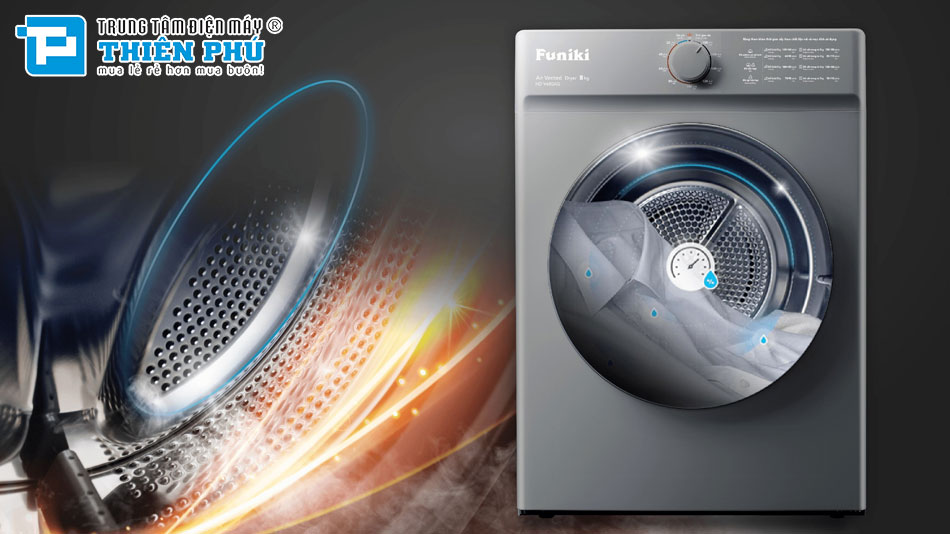 Máy Sấy Quần Áo Funiki 8Kg HD V680AG