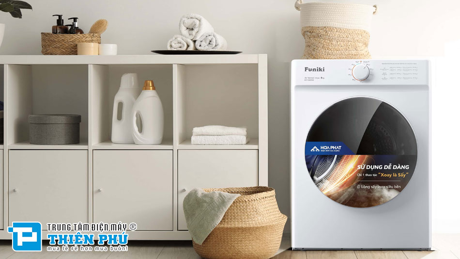 Máy Sấy Quần Áo Funiki 8Kg HD V680AW