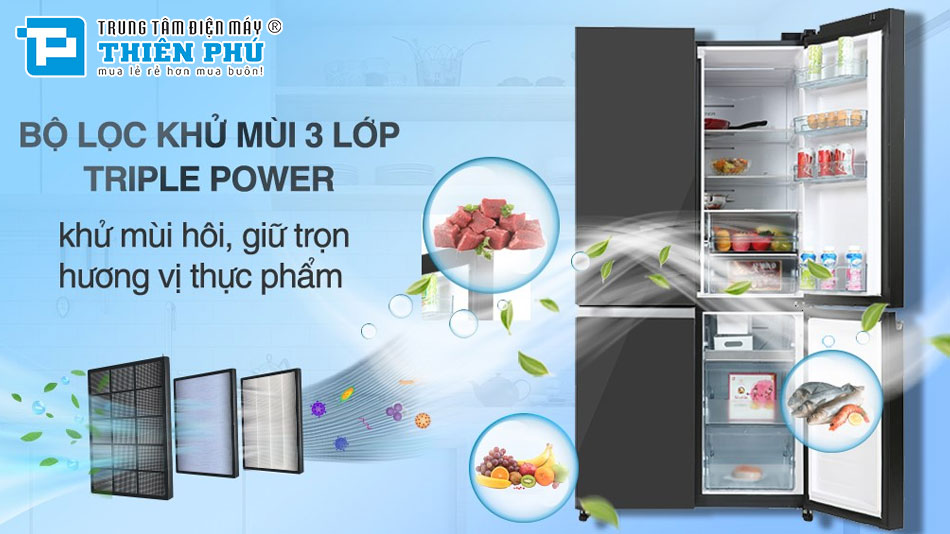 Tủ Lạnh Hitachi Inverter 569 Lít R-WB640PGV1(GMG) 4 Cánh