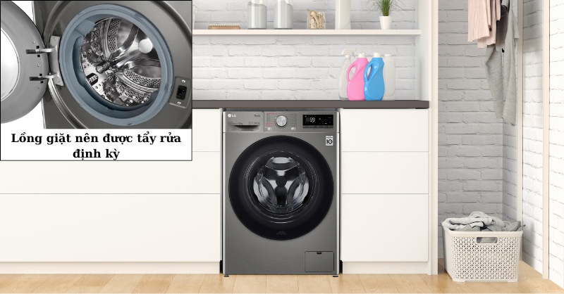 Sự kết hợp hoàn hảo giữa thẩm mỹ và công nghệ với máy giặt LG 10Kg FV1410S4P 