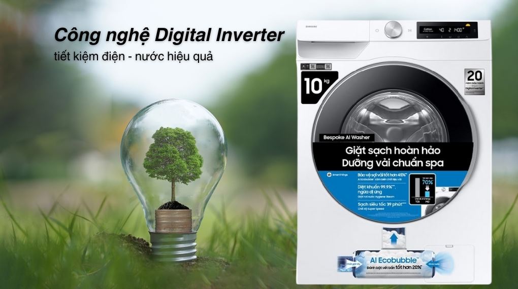 Chất lượng Hàn Quốc, trải nghiệm giặt giũ 5 sao với máy giặt samsung 10kg WW10DG6U34LESV