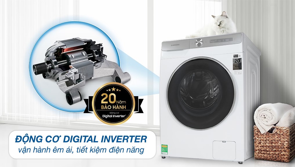 Máy giặt samsung inverter 12kg WW12CGP44DSH/SV "đáng đồng tiền" cho mọi gia đình