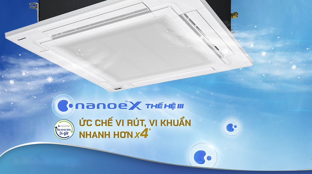Điều hòa âm trần Panasonic inverter S‑3448PU3HA/U‑34PRH1H5 – Giải pháp điều hòa thương mại 1 chiều, làm lạnh nhanh