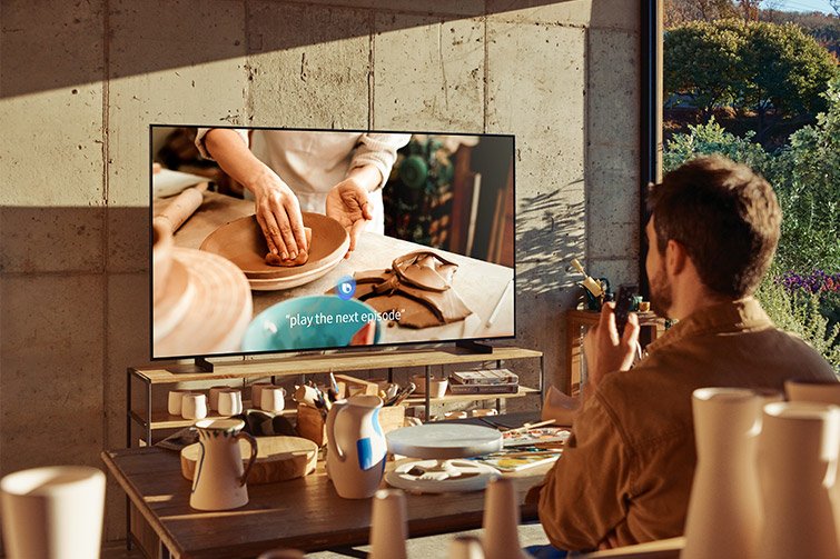Smart tivi Samsung giá rẻ QA50Q8FAAKXXV – Thông minh hơn, gần gũi hơn với trợ lý AI