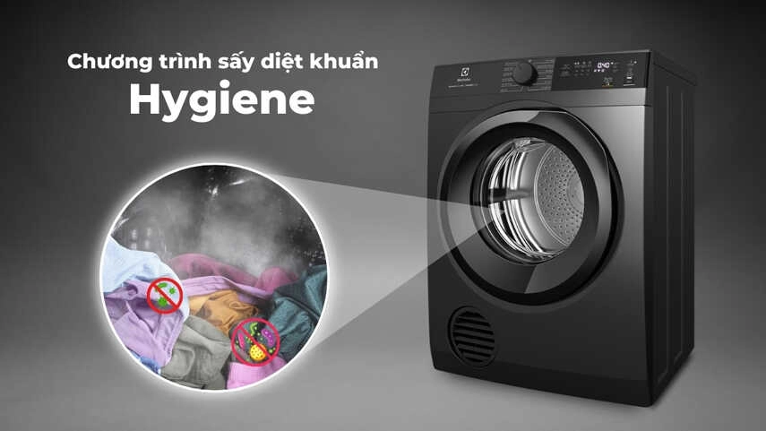 Sấy khô quần áo nhanh chóng với máy sấy quần áo Electrolux EDS904N3SC Thái Lan