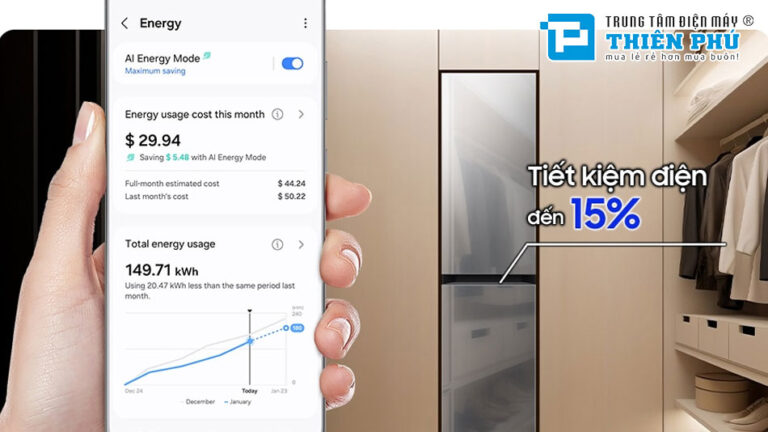 Công nghệ thông minh có trong tủ chăm sóc quần áo Samsung Bespoke DF18CB8600ERSV