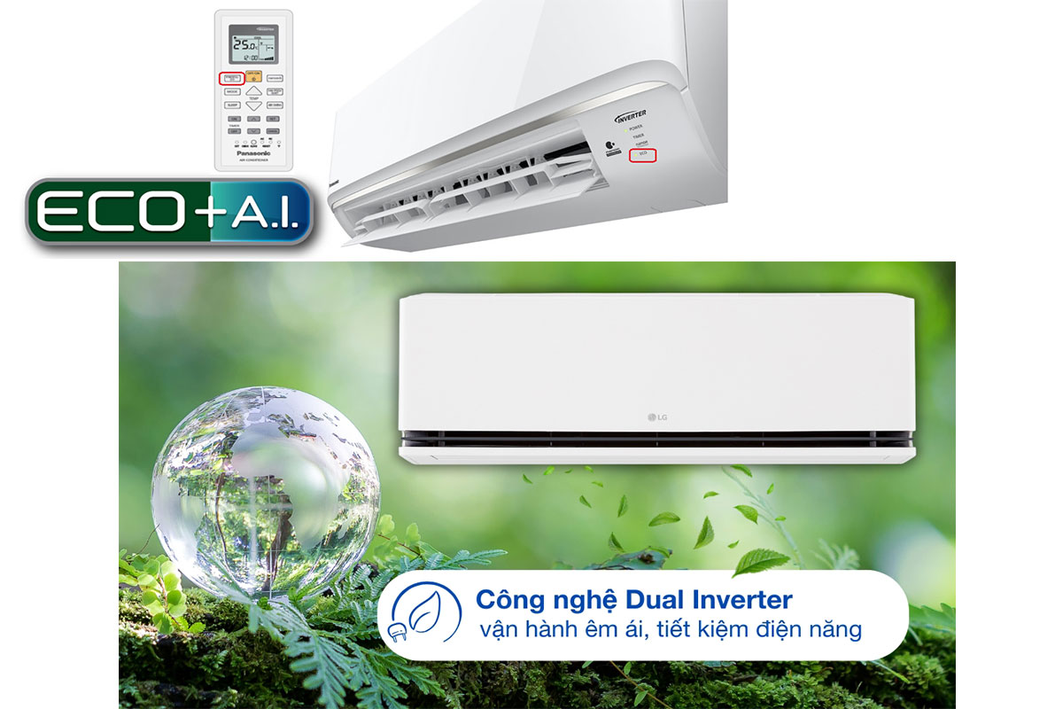 So sánh điều hòa Panasonic CS-XU12BKH-8 và LG IDC12M1, nên mua điều hòa 12000btu nào?