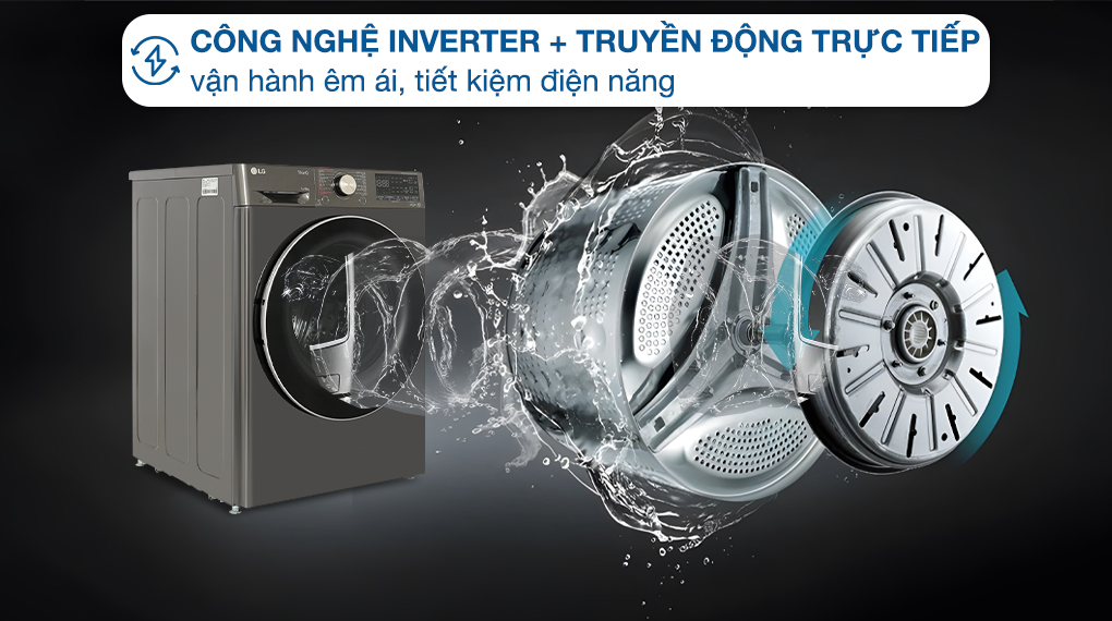 Khám phá sức mạnh giặt giũ thông minh trên máy giặt electrolux LG 9Kg FV1409S4M