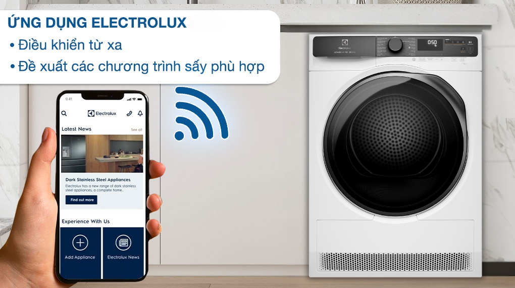 Những ưu điểm vượt trội trên máy sấy quần áo Electrolux EDH903R7WC 9kg