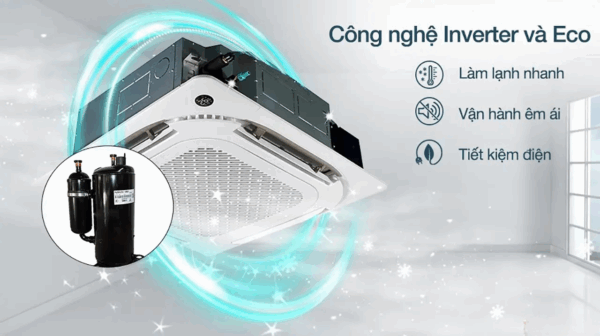 Khám phá công nghệ làm lạnh nhanh và inverter trên điều hòa âm trần Midea 48000btu MCD1-50CRDN8-R