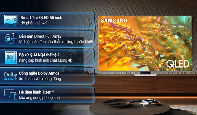 Trải nghiệm thực tế và đánh giá chuyên sâu TOP 4 smart tivi Samsung 55 inch 4K Vision AI