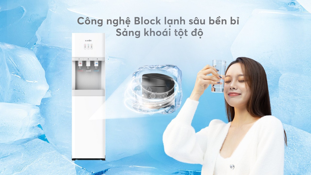 Cây nước nóng lạnh Karofi 3 vòi HCV208 đỉnh cao công nghệ, thiết kế thời thượng