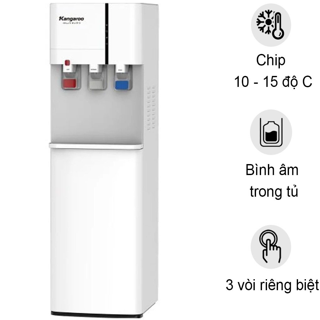 Đánh giá công nghệ làm lạnh và hiệu suất hoạt động của cây nước nóng lạnh Kangaroo 3 vòi KG59A3