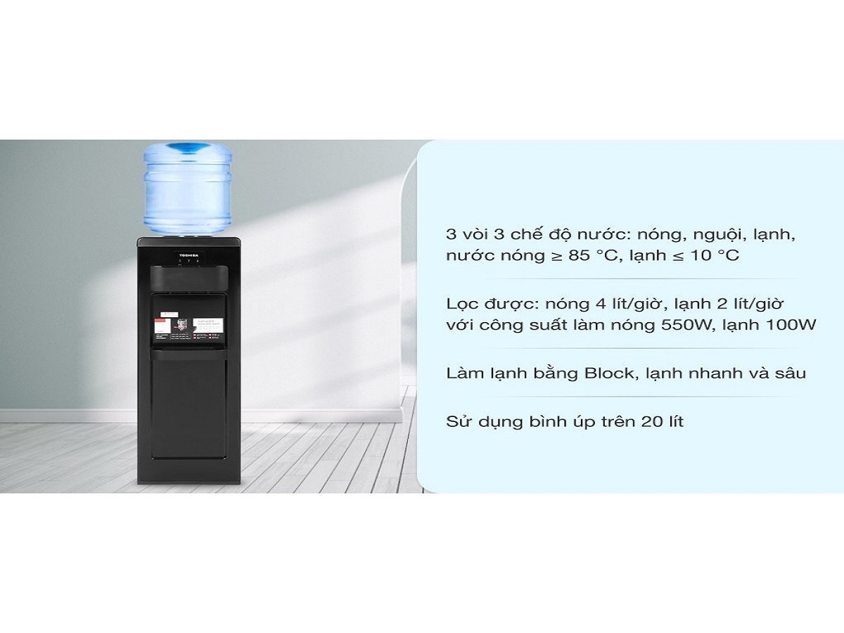 Cây nước nóng lạnh Toshiba 3 vòi RWF-W1917TV(K1) sự lựa chọn tối ưu cho cuộc sống hiện đại