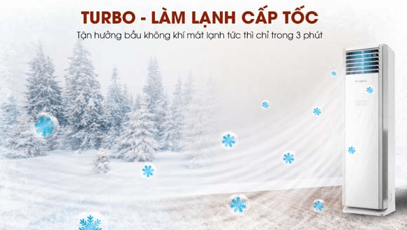 Cần làm mát không gian rộng- Chọn ngay điều hòa cây Gree 24000btu GVC24AM-K6NNC7B