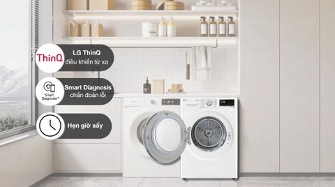 Chống ẩm – chống nhăn – chống lo mùa mưa với máy sấy quần áo LG inverter DVHP50W