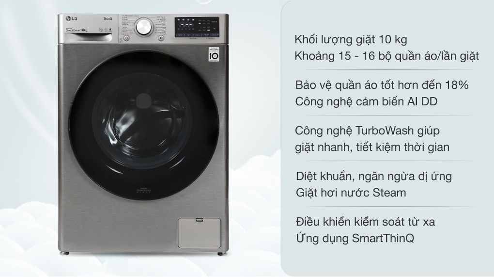 Liệt kê TOP 3 máy giặt LG cửa ngang được bán chạy nhất năm 2025 