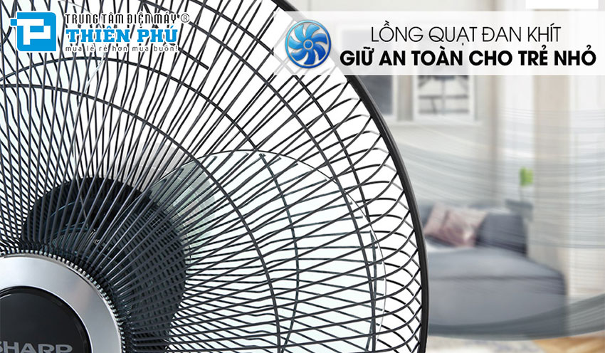 Quạt Cây Sharp PJ-S40RV-DG Có Điều Khiển
