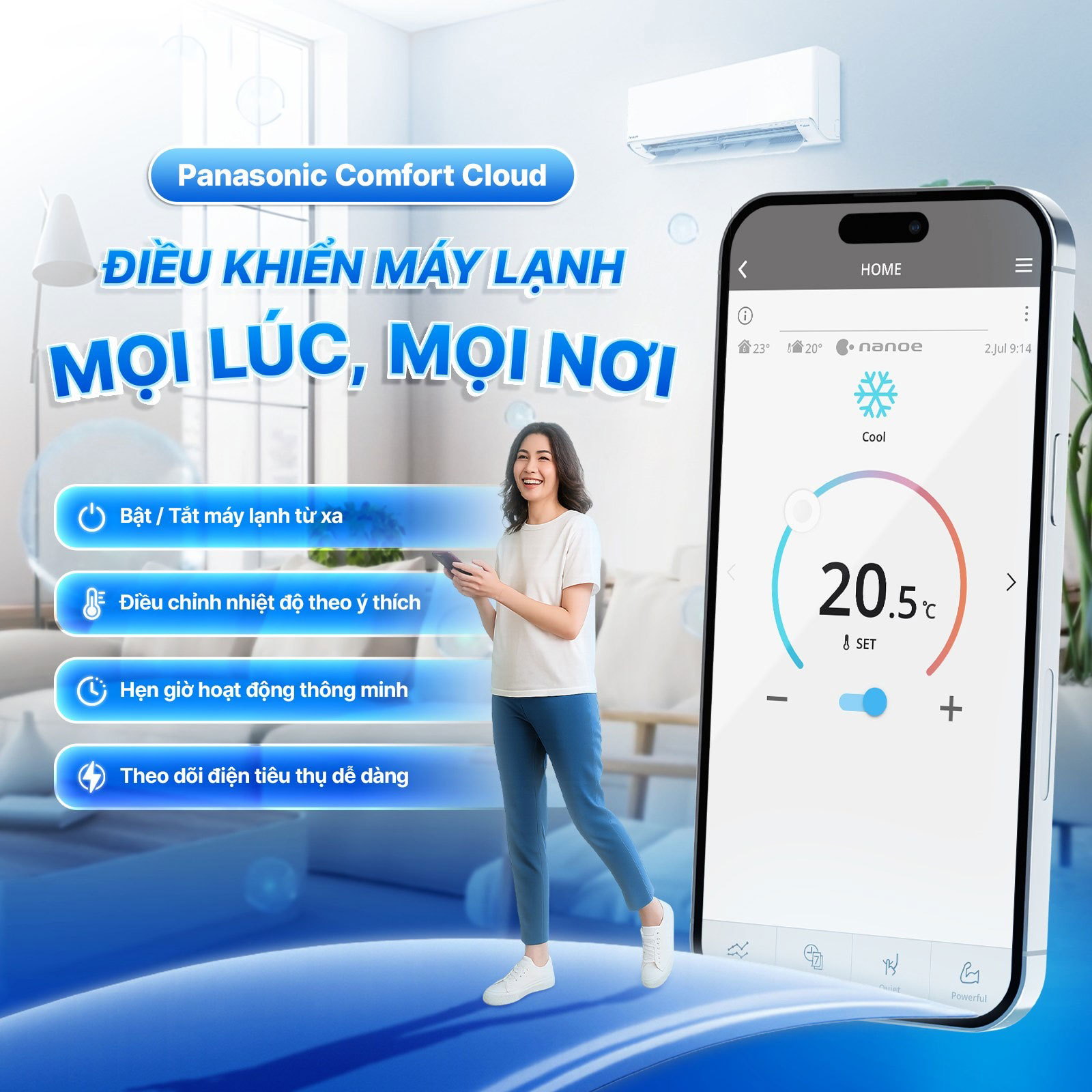 Điều hòa Panasonic 2 chiều 24000btu CS-YZ24BKH-8 có ưu nhược điểm gì, có nên mua?