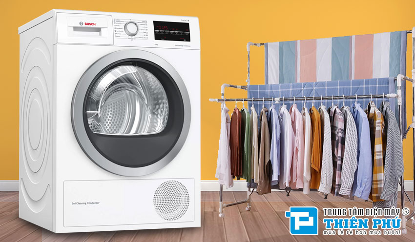 Tại sao gia đình bạn nên chọn máy sấy quần áo Bosch 9kg WQG24200SG Series 6?
