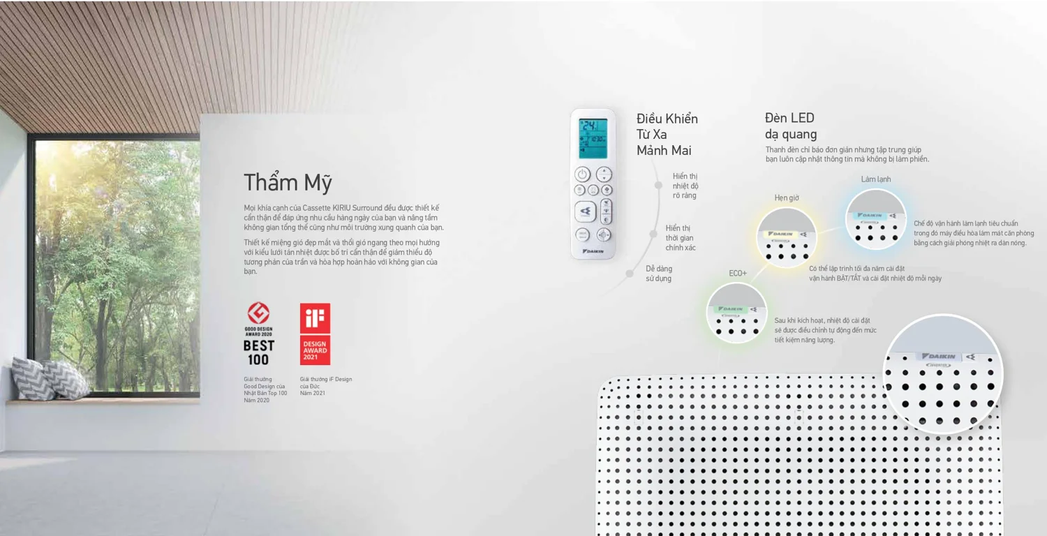 Lý do điều hòa âm trần cassette Daikin FCFG100AV1V/RZFC100AV19 được ưa chuộng trong các văn phòng cao cấp và biệt thự