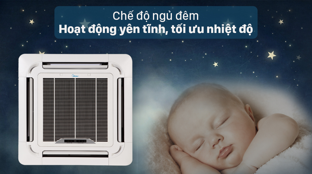 Điều hòa âm trần Midea giá rẻ MCD1-50CRDN8-R – Công nghệ Quattro, làm lạnh siêu tốc