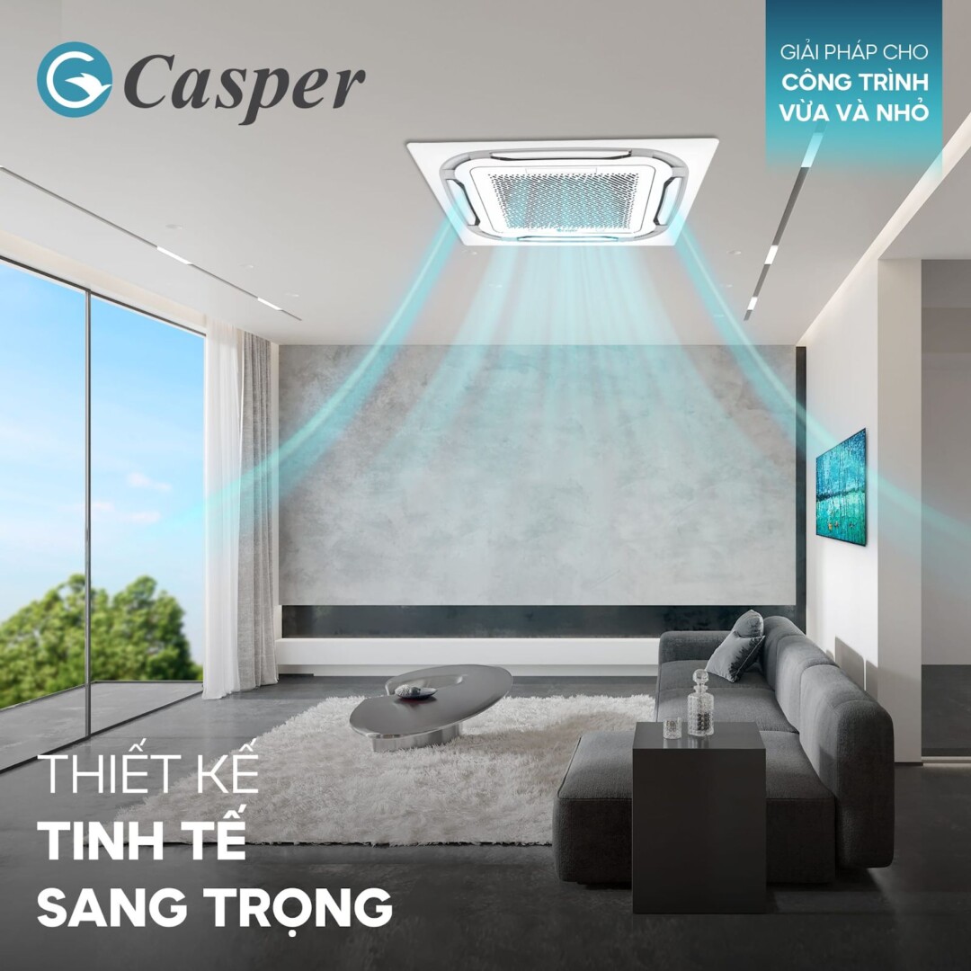 Tối ưu hiệu suất làm mát với điều hòa âm trần Casper 1 chiều CC-48FS35