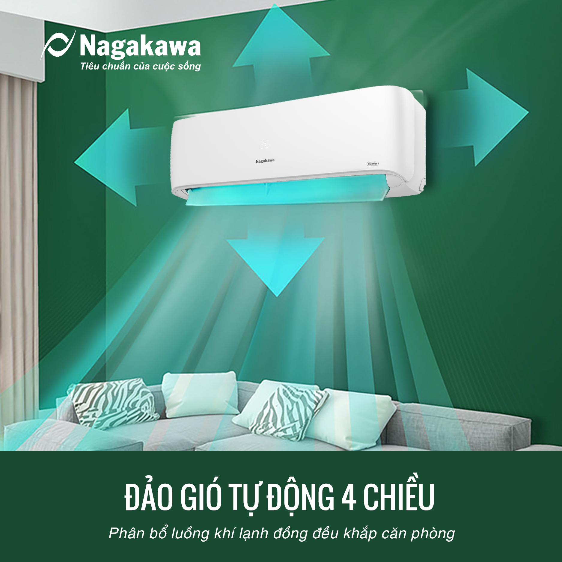 Điều hòa Nagakawa 24000btu NIS-C24R2U51 dịu mát ngày hè oi ả